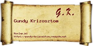 Gundy Krizosztom névjegykártya